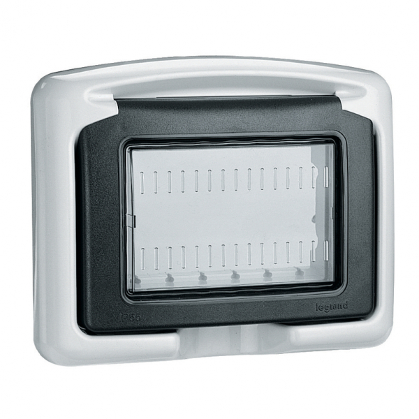 Legrand Plexo Белый Адаптер для трехмодульных механизмов Mosaic с мембраной IP55 IK07