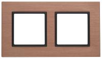 14-5202-14 ЭРА Рамка на 2 поста, металл, Эра Elegance, медь+антр (5/50/1200)