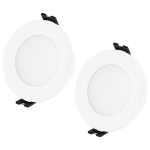 WR5 WH SET 2  Светильник встраиваемый влагозащищенный ЭРА WR5 WH SET 2 под лампу MR16 GU5.3 IP65 белый набор 2 шт