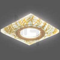 BL074 Светильник Gauss Backlight Квадрат. Золотой узор/Золото  Gu5.3  LED 2700K 1/40