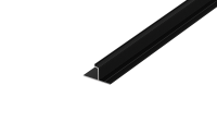 Алюм. профиль под ГКЛ 12,5мм, стена/пол, 13,7х25,8х2000мм. Без матового экрана. черный