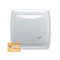 90561012 Розетка 1-я с/з с крышкой белая VIKO Carmen