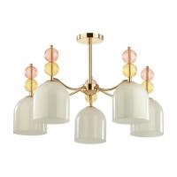 4589/5C MODERNI LN22 97 золотой Люстра потолочная E27 5*40W 220V GILLIAN