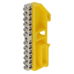 NO-222-93-1  Шина ЭРА NO-222-93-1 PE земля на DIN-изоляторе ШНИ-6х9-12 никелированная Д-Желтый