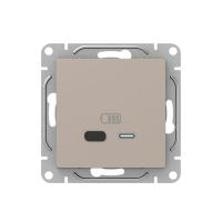 Механизм розетки USB-С, быстрая, кремовый Эпика EKF