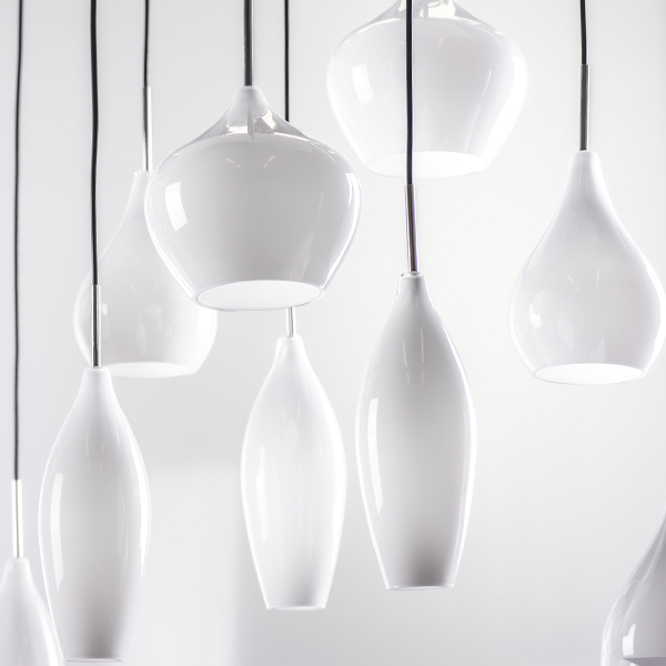 803120 Подвес PENTOLA 12x40W E14 ХРОМ/БЕЛЫЙ