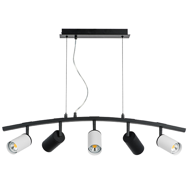 LR735372363 Люстра RULLO 5х50W GU10 ЧЕРНЫЙ/БЕЛЫЙ (571735+214437-2+214436-3)