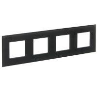 SKANDY Рамка 4-местная SK-F24G стекло графит IEK