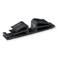 Держатель круглого кабеля двусторонний на 12 мест черный (25шт/уп) Промрукав