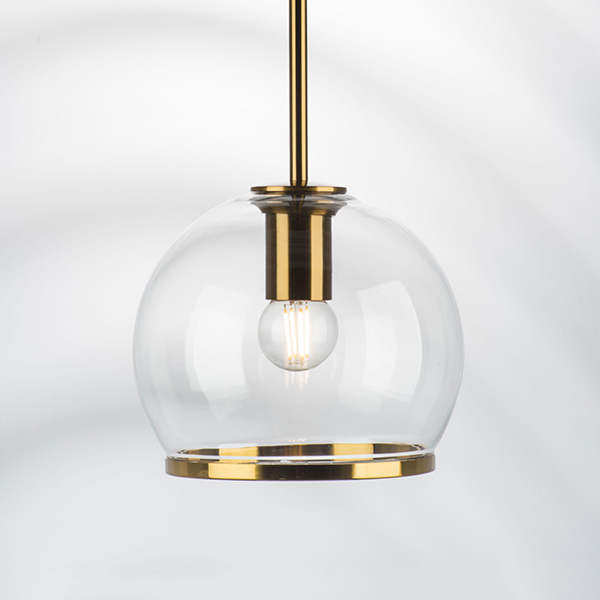 729011 Люстра SFERICO 1х40W E27 ЛАТУНЬ/ПРОЗРАЧНЫЙ