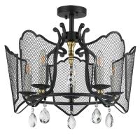 744057 Люстра CASTELLO 5х40W E14 ЧЕРНЫЙ/ЗОЛОТО