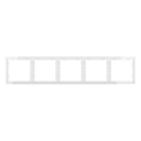 Рамка пластиковая VOLTUM S70 на 5 постов, (белый глянцевый)