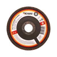 Круг лепестковый торцевой, P120, 125х22,2мм KRANZ