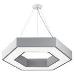 Светильник LED Geometria ЭРА Hexagon SPO-123-W-40K-045 45Вт 4000K 2500Лм IP40 600*80 белый подвесной драйвер внутри