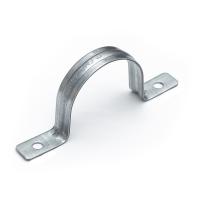 Скоба металлическая двухлапковая усиленная противопожарная СМДУ d48-50 мм отв. d 6,5 мм (50шт/250шт уп/кор) Промрукав