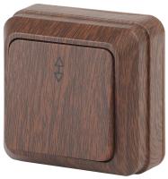 2-103-10 Intro Переключатель, 10А-250В, IP20, ОУ, Quadro, венге (10/200/2000)