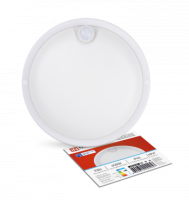 Светильник сд герм СПП ИД-1565-КРУГ 15Вт 6500К 1350Лм с инфракрасн датчиком IP65 140мм IN HOME