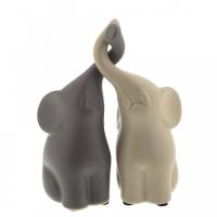 612240 Фигурка декоративная Слоны  набор из 2-х шт  L7 W6 5 H15 см