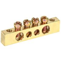 Шина "N" нулевая 8x12мм 4/2 (4 группы/крепеж по краям) (10 шт/уп) Промрукав