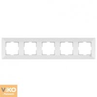 90979005 Рамка 5х горизонтальная белая VIKO MERIDIAN