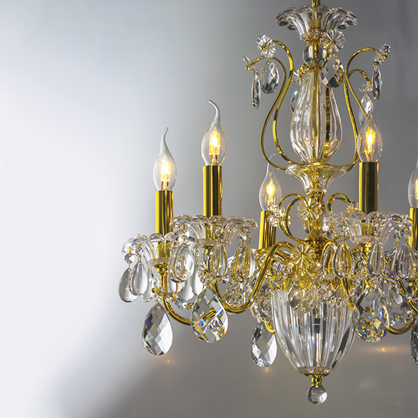 790062 Люстра SCHON 6x60W E14 Gold