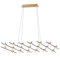 745347 Люстра BERGAMO LED 5Wх19 7600LM ЧЕРНЫЙ МАТОВЫЙ/ЗОЛОТО 4000K