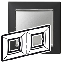 Legrand Valena Ноктюрн/Серебро Рамка 2-ая горизонт.