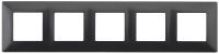 14-5005-05 ЭРА Рамка на 5 постов, Эра Elegance, антрацит (10/100/800)
