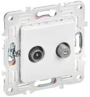 SKANDY Розетка двойная TV+SAT SK-A13W арктический белый IEK