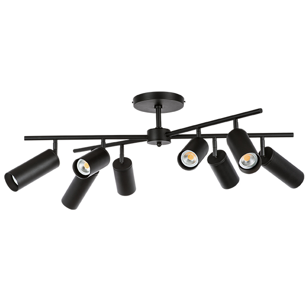 LR728374874 Люстра RULLO 8х50W GU10 ЧЕРНЫЙ (571728+214437-4+214487-4)