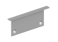 Боковая  глухая заглушка для профиля DN18512 Цвет:Анодированное серебро,Серия:DN8ALE