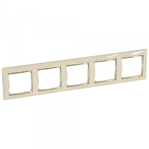 Legrand Valena Крем/Золото Рамка 5-ая горизонт.