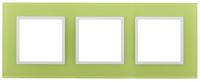 14-5103-26 ЭРА Рамка на 3 поста, стекло, Эра Elegance, лайм+бел (5/25/900)