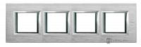 BT Axolute Хром Рамка 2+2+2+2 мод прямоугольная (надпись горизонтально)