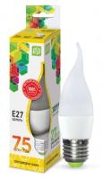 Лампа сд LED-СВЕЧА НА ВЕТРУ-std 7.5Вт 230В Е27 3000К 675Лм ASD