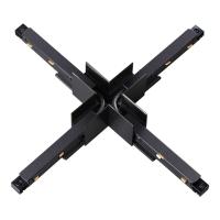 135128 SHINO NT21 043 черный Соединитель с токопроводом для шинопровода Х-образный IP20 48V FLUM