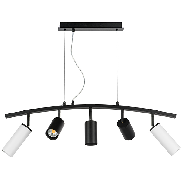 LR735862373 Люстра RULLO 5х50W GU10 ЧЕРНЫЙ/БЕЛЫЙ (571735+214437-3+214486-2)