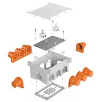 Коробка огнестойкая для заливки бетоном 80-0890-FR2,5-4 Е15-Е120 118х76х60 (18 шт/кор) Промрукав