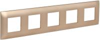 SKANDY Рамка 5-местная SK-F05Sa песочный IEK