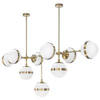 813191 Люстра GLOBO 9х40W E14 electroplating bronze/white