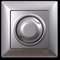 VS2815127 Светорегулятор 1000Вт с подсв. серебряный металлик