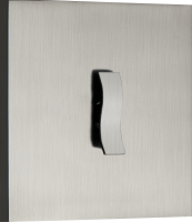 Переключатель на 1 тумблер, клавиша Wave, 10AX 250V, вороненая сталь, серия N96