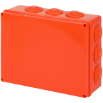 KORv-240-190-90-12g-OR-FR  Распаячная коробка ЭРА KORv-240-190-90-12g-OR-FR ОП огнестойкая 240х190х90мм оранжевая на винтах 12 вх. IP55