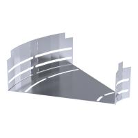 Угол горизонтальный изменяемый 0-45 градусов Стандарт INOX (AISI 316) 300х100 Промрукав