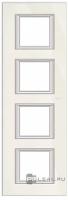 BT Axolute Фарфор Рамка 2+2+2+2 мод прямоугольная (надпись вертикально)