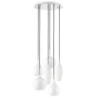 803060 Подвес PENTOLA 6х40W E14 ХРОМ/БЕЛЫЙ