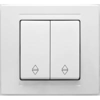 MD2911109 Выкл. 2-клав. проходной белый