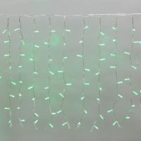 Гирлянда светодиодная Занавес 2x0,8м 160 LED ЗЕЛЕНЫЙ прозрачный ПВХ IP65 постоянное свечение 230В соединяется NEON-NIGHT шнур в комплекте