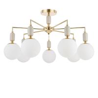 6580/7C CLASSI LN25 54 французское золото, серый/белый металл, керамика/стекло Люстра потолочная E14 7*40W 220V VIVIEN