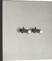 Выключатель звонкового типа на 2 тумблера, цилиндр, 10AX 250V, вороненая сталь, серия N96